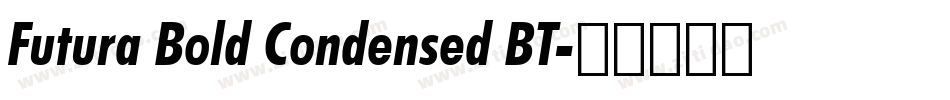 Futura Bold Condensed BT字体转换